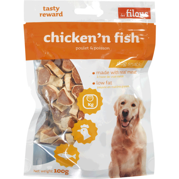 LES FILOUS GALINHA E PEIXE 100G