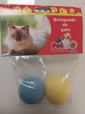 PACK 2 BOLINHAS DE ESPUMA PARA GATO 