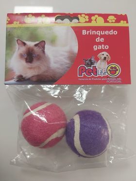 PACK 2 BOLINHAS DE TÉNIS PARA GATO 