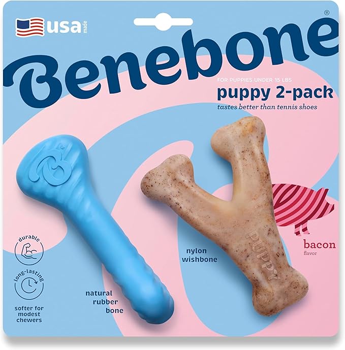 BENEBONE PACK 2 PUPPY OSSO BORRACHA/WISHBONE BACON