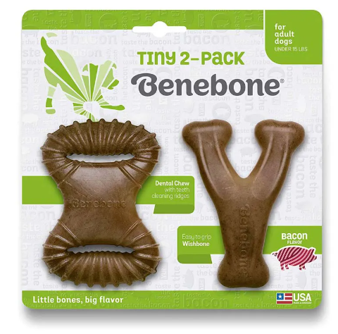 BENEBONE PACK 2UN CHEW/WISHBONE BACON XS