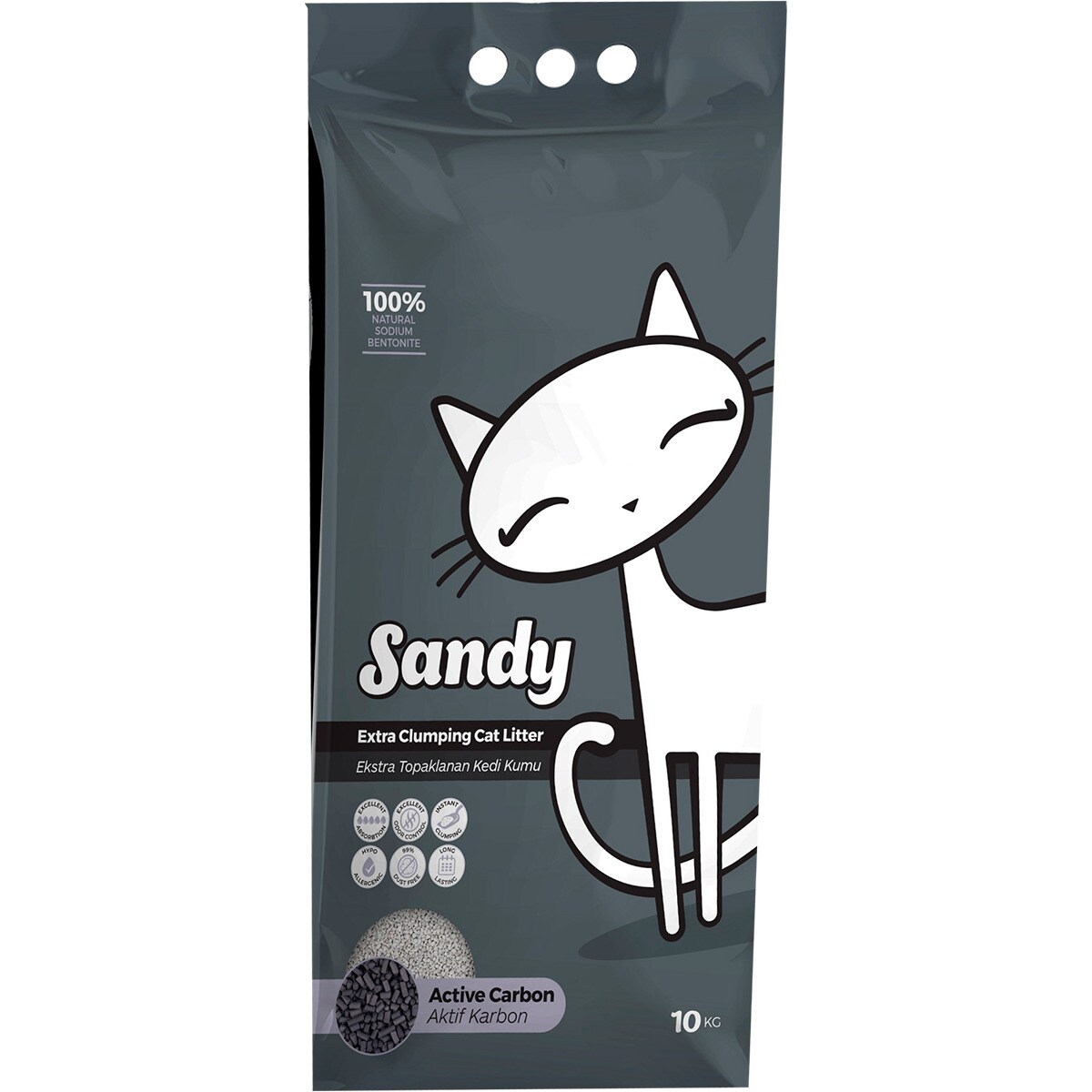 AREIA SANDY CARVÃO ACTIVADO 10KG